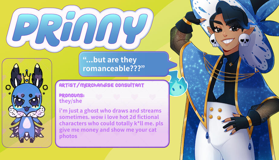 PRIN ★ ARTIST | MERCHANDISE CONSULTANT ★ BlueSky Twitter Twitch