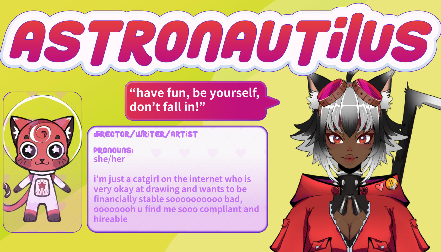 ASTRO ★ DIRECTOR | WRITER | ARTIST ★ BlueSky Twitter Twitch VGen